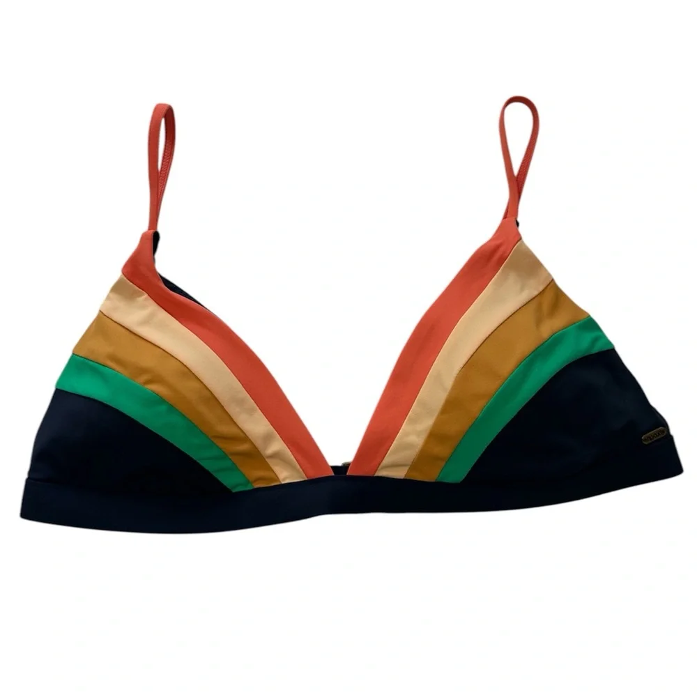 Rip Curl Day Break Multi Fixed Tri Bikini Top NWT Women’s Size Medium - Picture 1 of 8